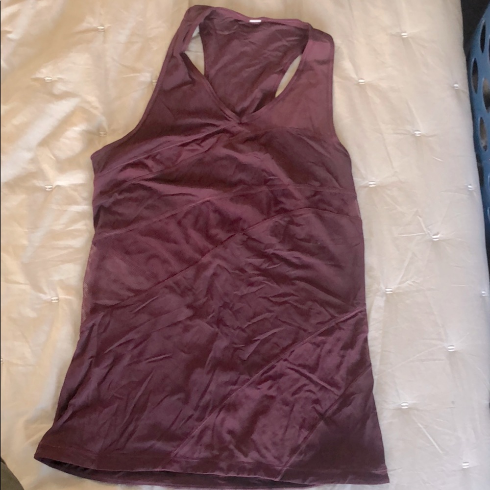 Lululemon mesh striped racerback tank top